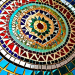 CD Mosaic Art**

*   **Prompt:** Close-up shot of a shimmering mosaic artwork created from broken CD pieces. The mosaic depicts traditional Arabic patterns or calligraphy. Use vibrant colors and emphasize the reflective, iridescent quality of the CD fragments. Background: A tastefully decorated Arabic home interior.

**